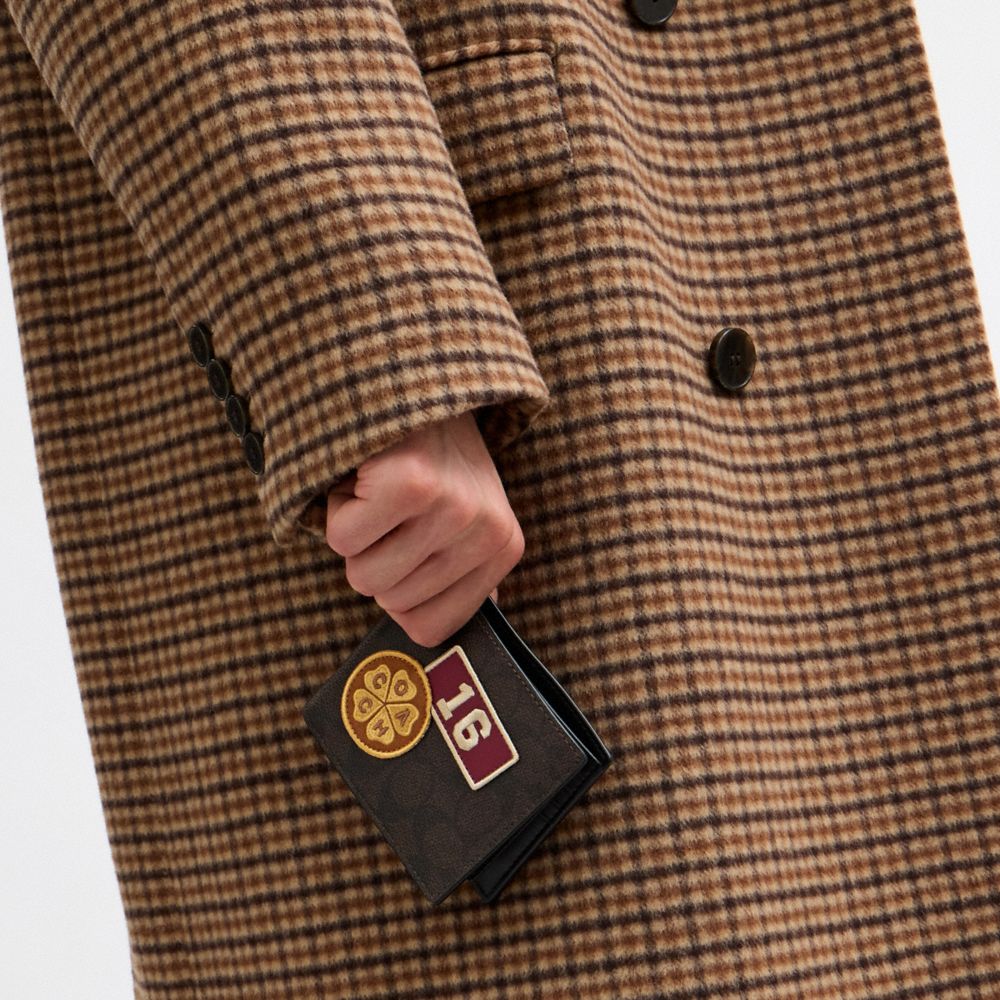 Coach 3-In-1 Wallet In Signature Canvas With Patches Sv/Walnut/Black