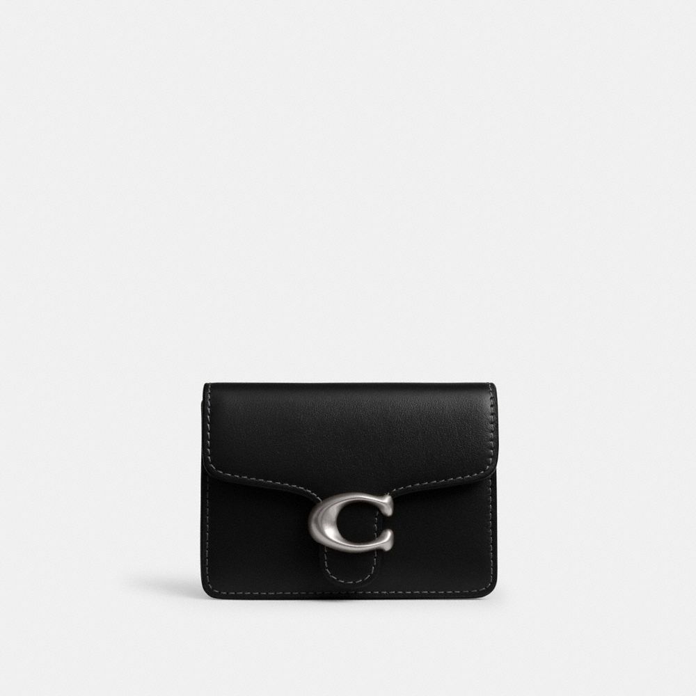 Coach Tabby Card Case Silver/Black