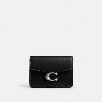 Coach Tabby Card Case Silver/Black