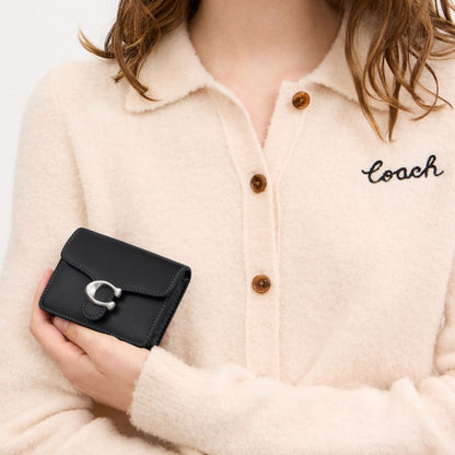 Coach Tabby Card Case Silver/Black