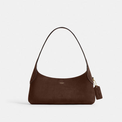 Coach Brooklyn Shoulder Bag 26 Brass/Dark Chocolate