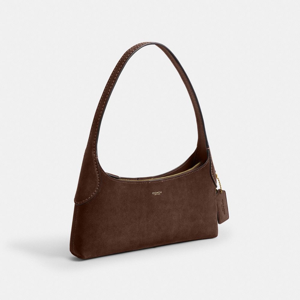 Coach Brooklyn Shoulder Bag 26 Brass/Dark Chocolate