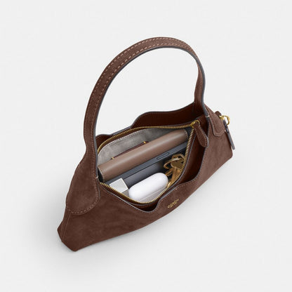 Coach Brooklyn Shoulder Bag 26 Brass/Dark Chocolate