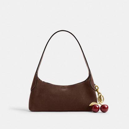 Coach Brooklyn Shoulder Bag 26 Brass/Dark Chocolate
