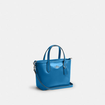 Coach City Mini Tote Bag Silver/Blue Jay