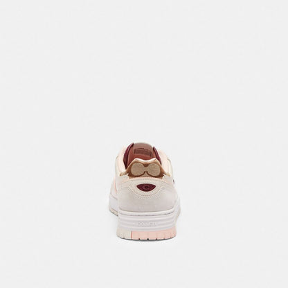 Women's Coach Soho Sneaker With Signature Jacquard Chalk Dark Cherry