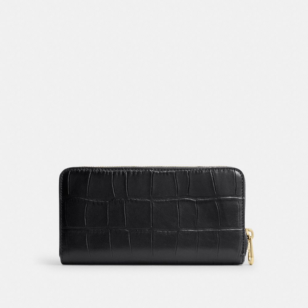 Coach Long Zip Around Wallet Gold/Black