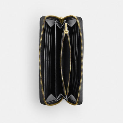 Coach Long Zip Around Wallet Gold/Black