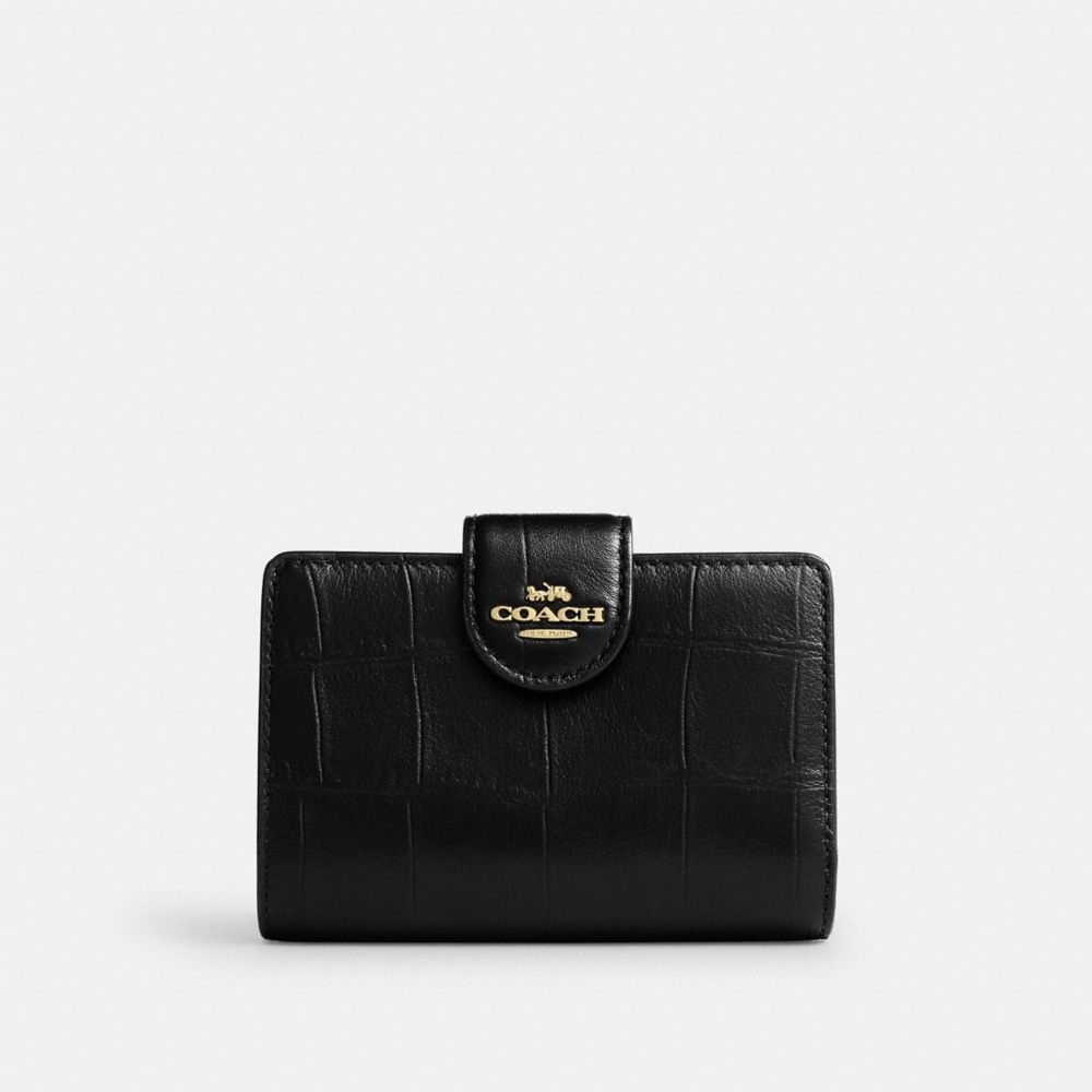 Coach Medium Corner Zip Wallet Gold/Black