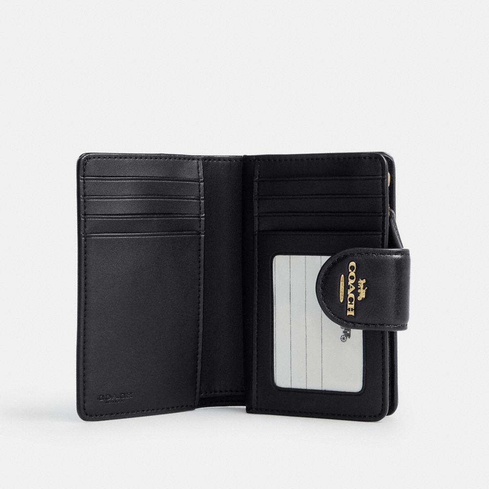 Coach Medium Corner Zip Wallet Gold/Black