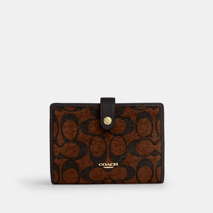 Coach 2-In-1 Wallet In Signature Chenille Gold/Truffle