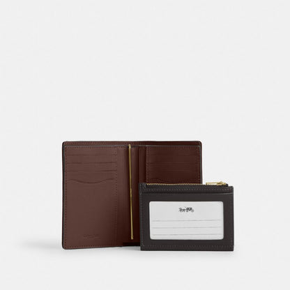 Coach 2-In-1 Wallet In Signature Chenille Gold/Truffle