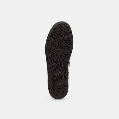 Women's Coach Soft Soho Sneaker In Signature Sateen Jacquard Tan Dark Chocolate