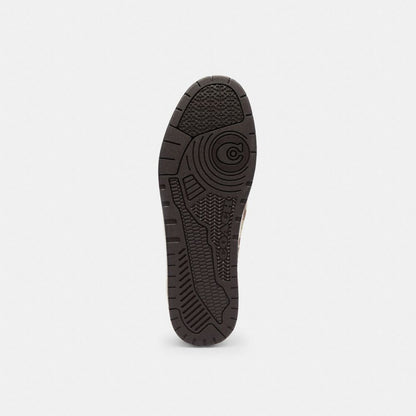 Men's Coach Soft Soho Sneaker In Signature Sateen Jacquard Tan Dark Chocolate