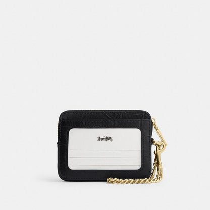 Coach Zip Card Case Gold/Black