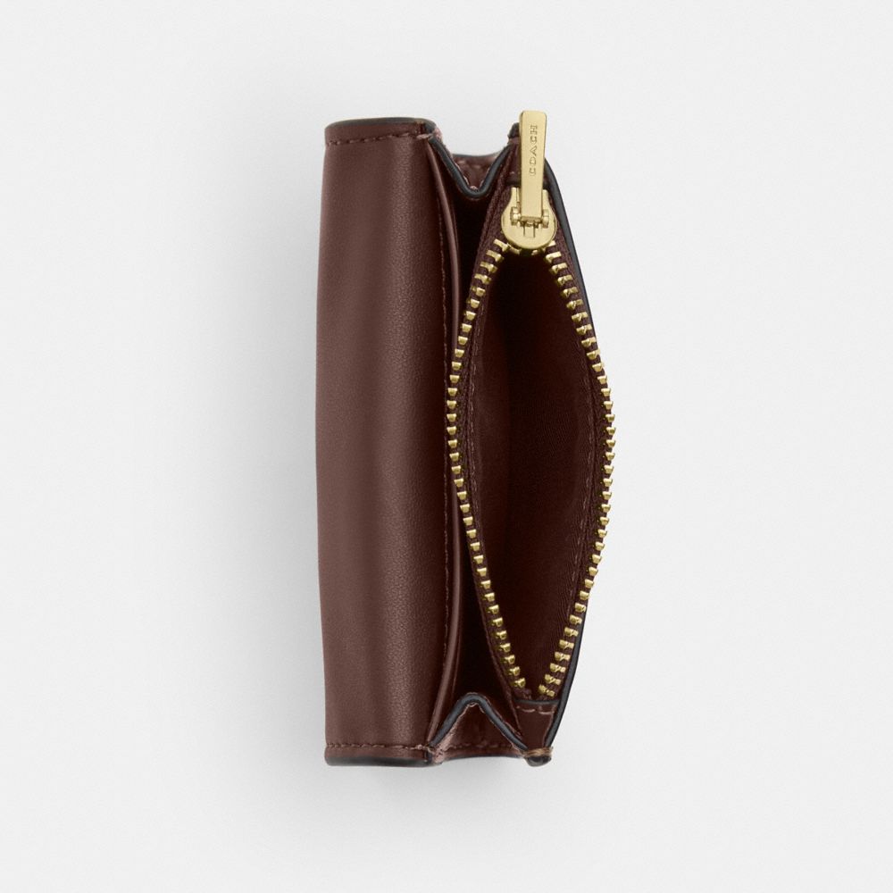Coach Flap Card Case Gold/Maple