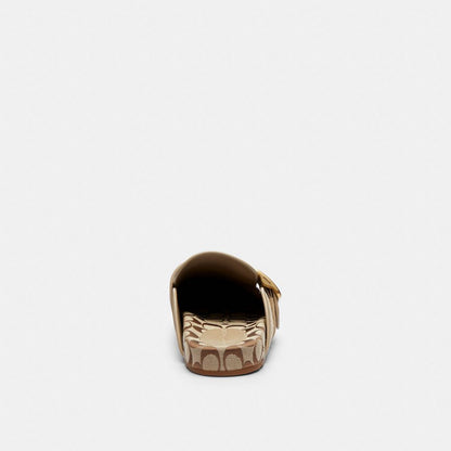 Women's Coach Archival Buckle Clog With Signature Jacquard Oat