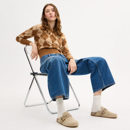 Women's Coach Archival Buckle Clog With Signature Jacquard Oat