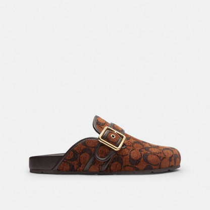 Women's Coach Archival Buckle Clog In Signature Chenille Truffle