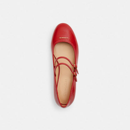 Women's Coach Double Buckle Block Heel Mary Jane Poppy