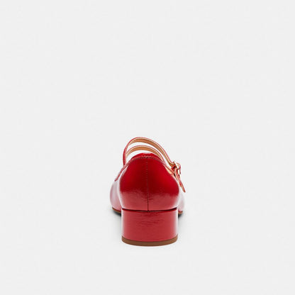 Women's Coach Double Buckle Block Heel Mary Jane Poppy