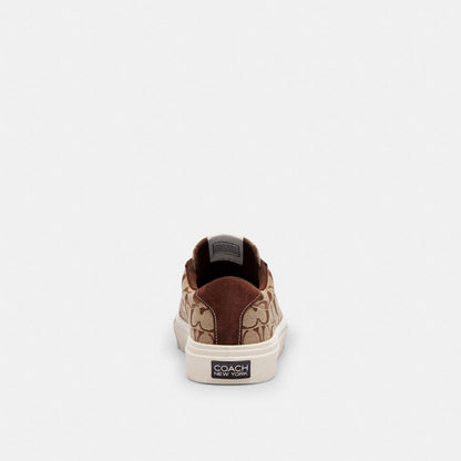 Women's Coach Skate Sneaker Khaki Maple