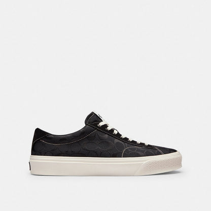 Men's Coach Skate Sneaker In Signature Jacquard Black Chalk