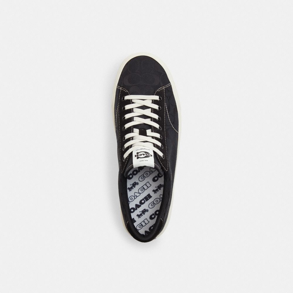 Men's Coach Skate Sneaker In Signature Jacquard Black Chalk