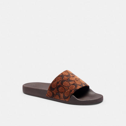Women's Coach Udele Sport Slide In Signature Chenille Truffle