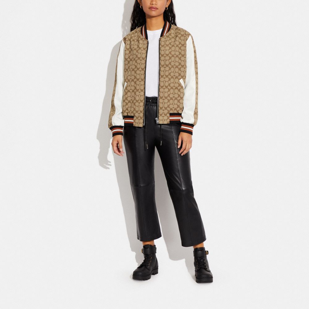 Coach Signature Souvenir Jacket Khaki Multi