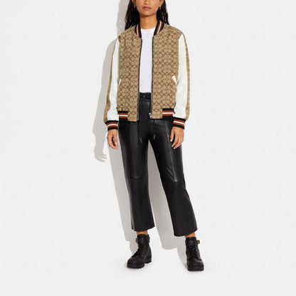 Coach Signature Souvenir Jacket Khaki Multi