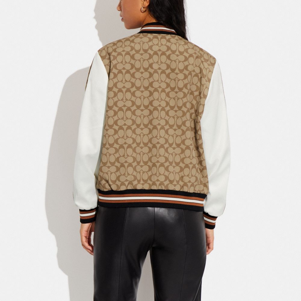 Coach Signature Souvenir Jacket Khaki Multi