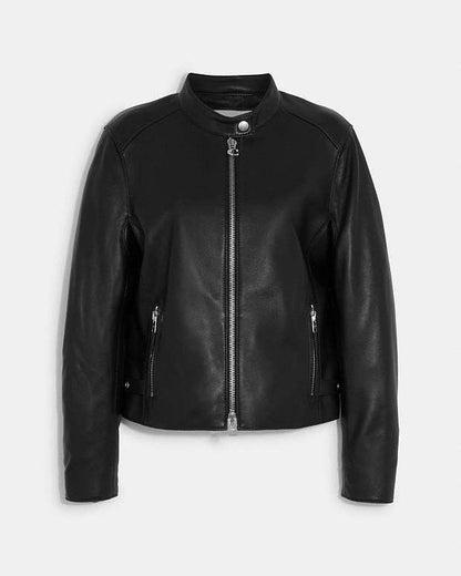 Leather Racer Black Black