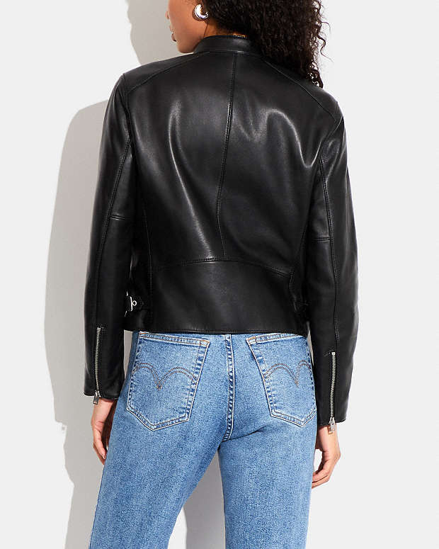 Leather Racer Black Black