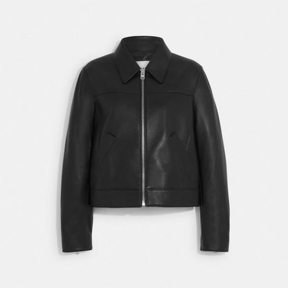 Coach Leather Jacket Black