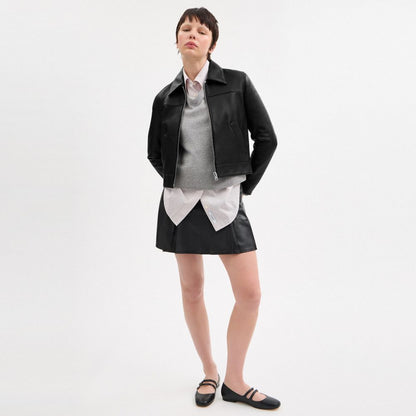 Coach Leather Jacket Black