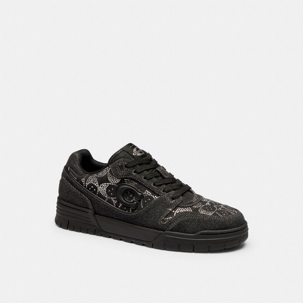 Women's Coach Soho Sneaker With Crystal Signature Black