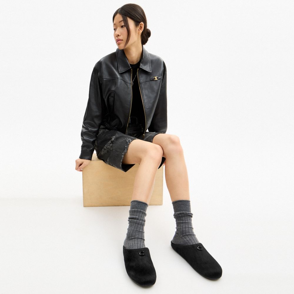 Women's Coach Sculpted C Soft Mule Black