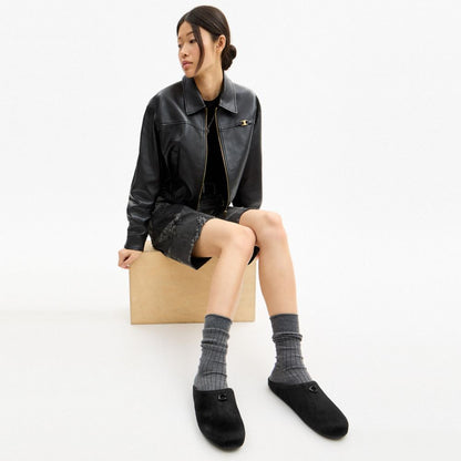 Women's Coach Sculpted C Soft Mule Black