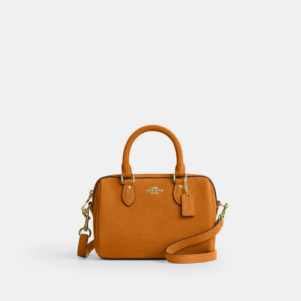 Coach Mini Rowan Crossbody Bag Gold/Marigold