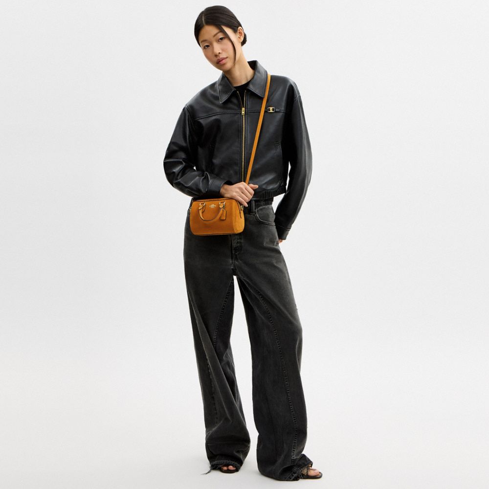 Coach Mini Rowan Crossbody Bag Gold/Marigold