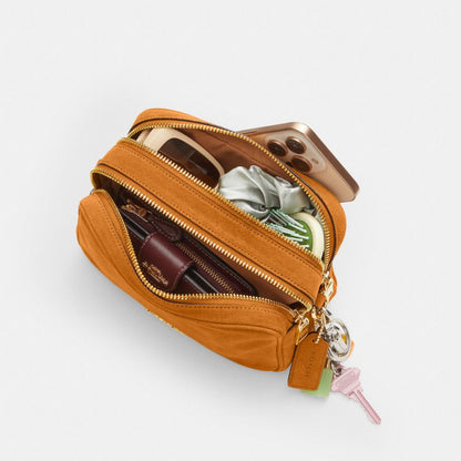 Coach Mini Carey Crossbody Bag Gold/Marigold