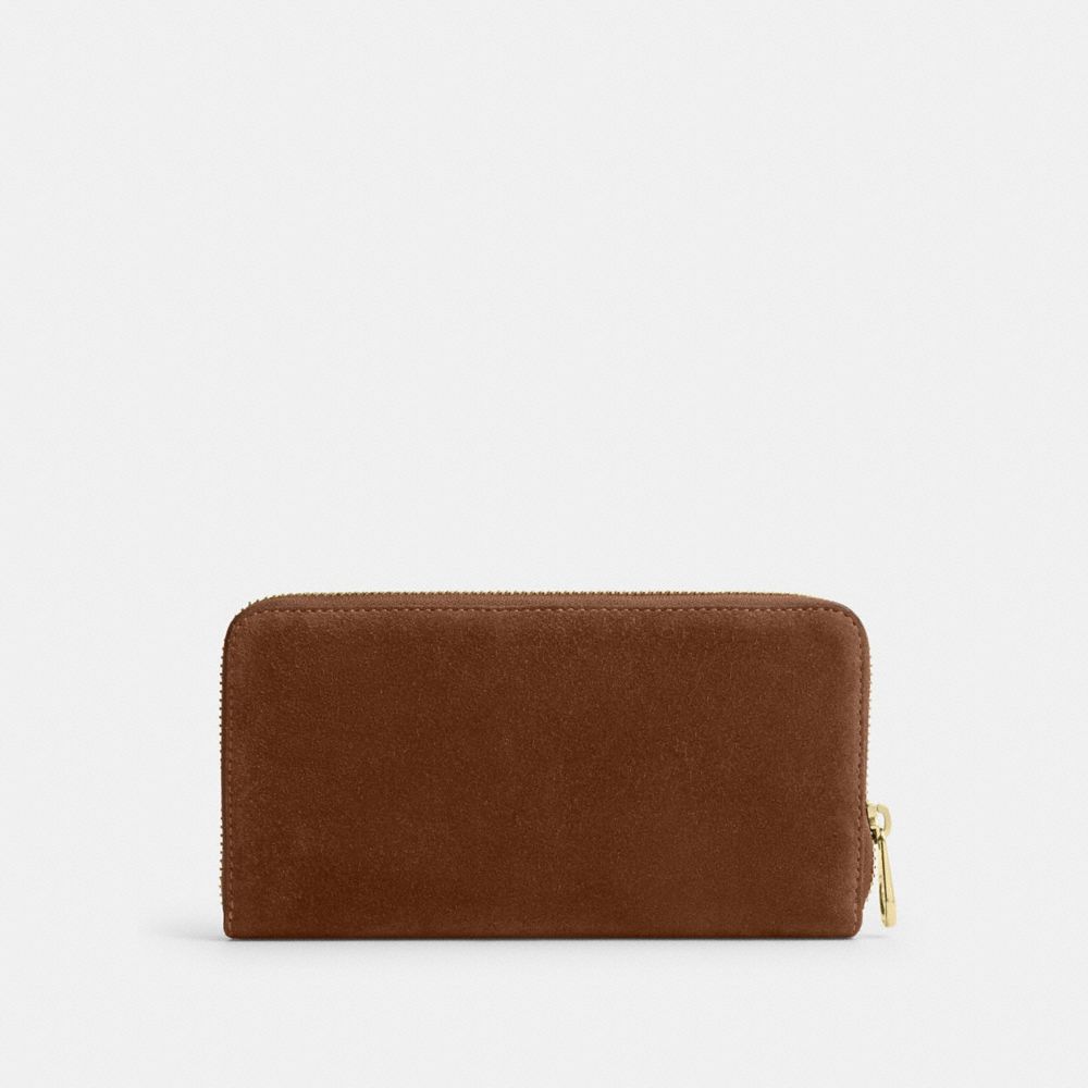 Coach Long Zip Around Wallet Gold/Warm Brown