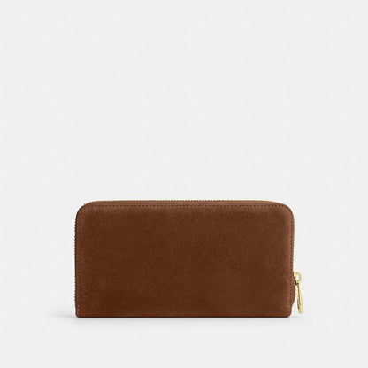 Coach Long Zip Around Wallet Gold/Warm Brown