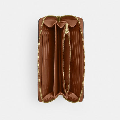 Coach Long Zip Around Wallet Gold/Warm Brown