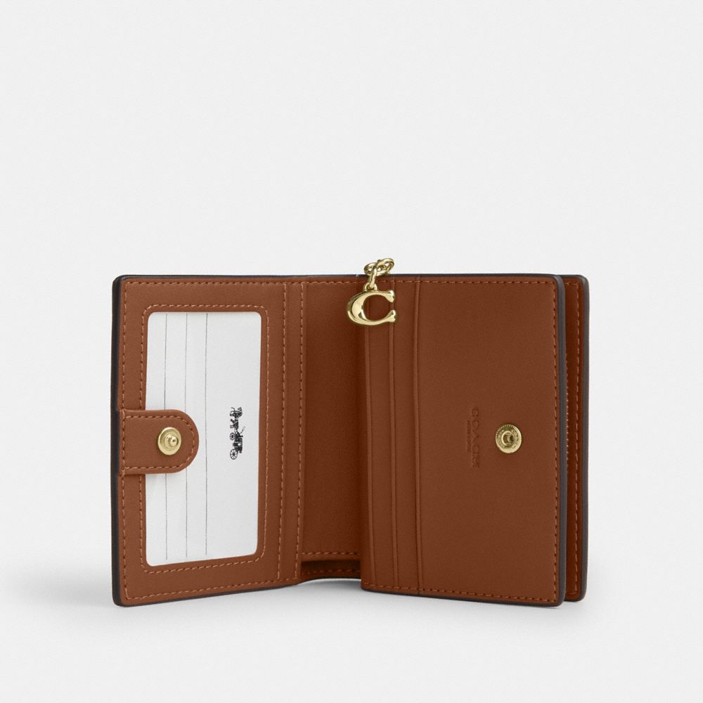 Coach Snap Wallet Gold/Warm Brown