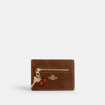 Coach Card Case With Charms Gold/Warm Brown