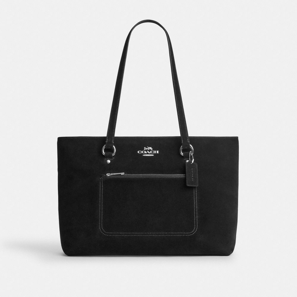 Coach Station Tote Bag Silver/Black