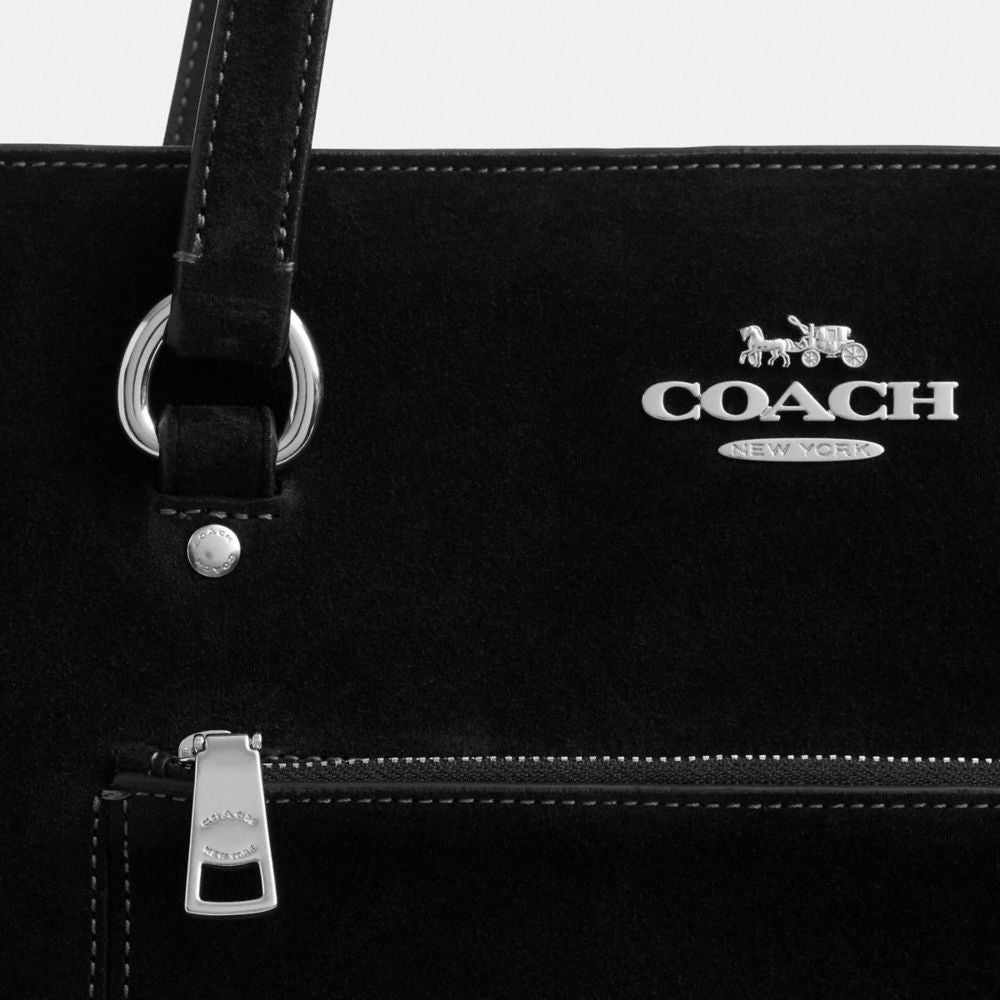 Coach Station Tote Bag Silver/Black