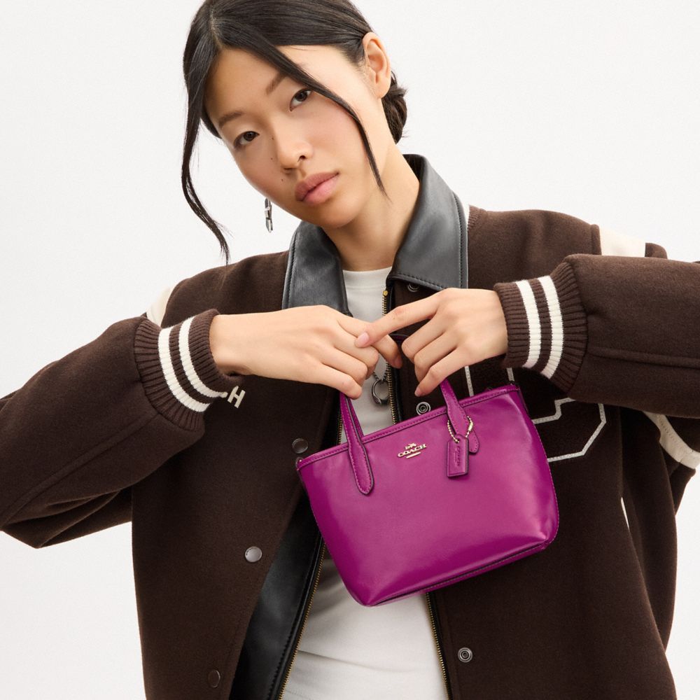 Coach City Mini Tote Bag Im/Magenta